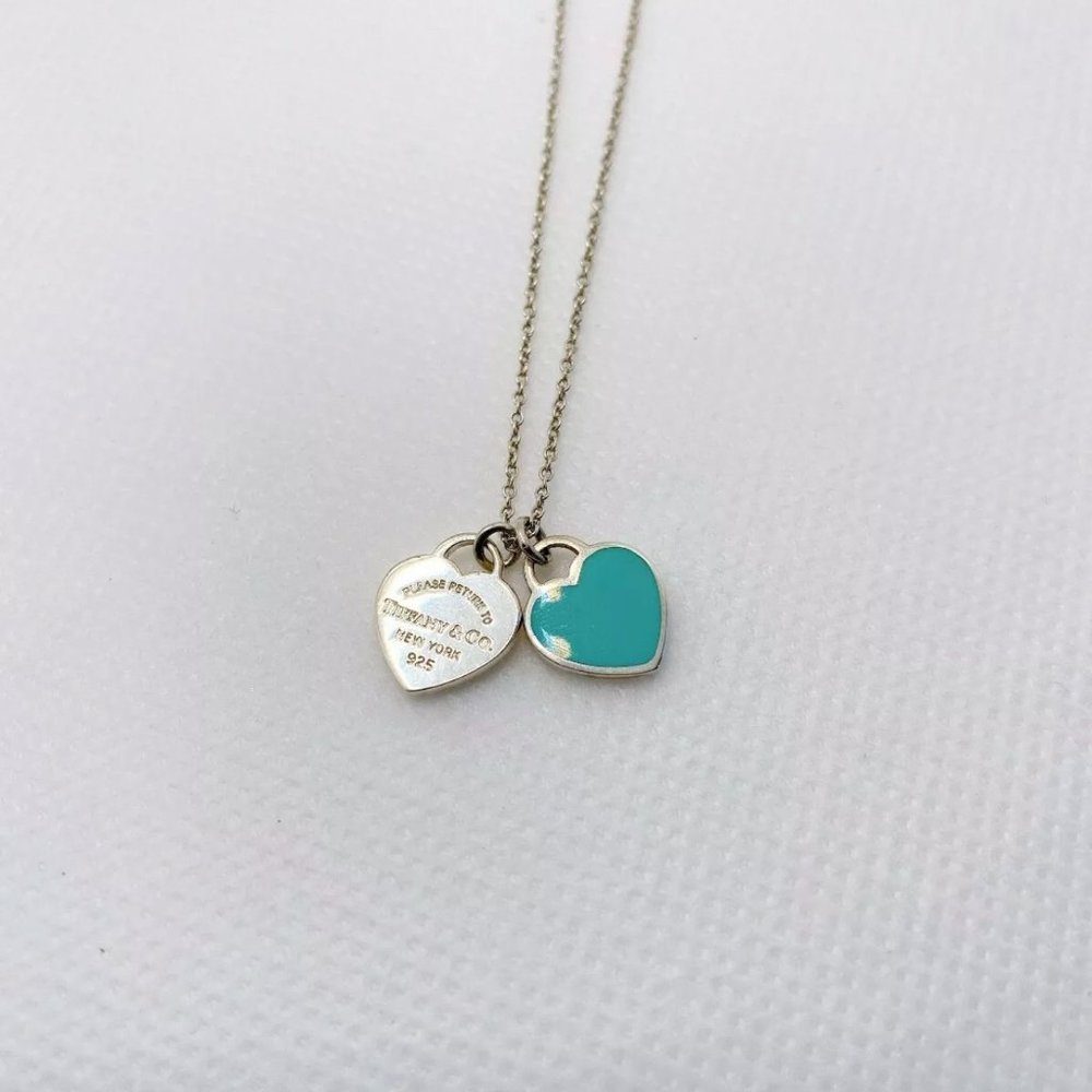 COPY - Beautiful Authentic Tiffany necklace and heart charms. - Picture 2 of 5
